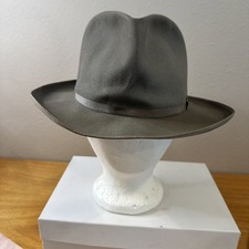 Borsalino 1857 Alessandria Made In Italy Gray Fedora Hat - Size 7. Great Cond.