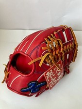 Sunku Gabai Leather 11.4" Infield Glove RHT Japan Made Red/Camel New w/ Tag