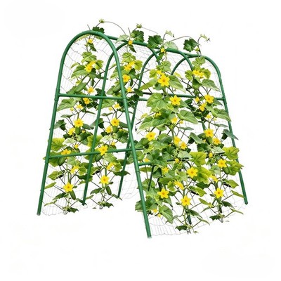Garden Arch Trellis 5.3ft U-Shape Metal Climbing Plant Support for Raised Beds