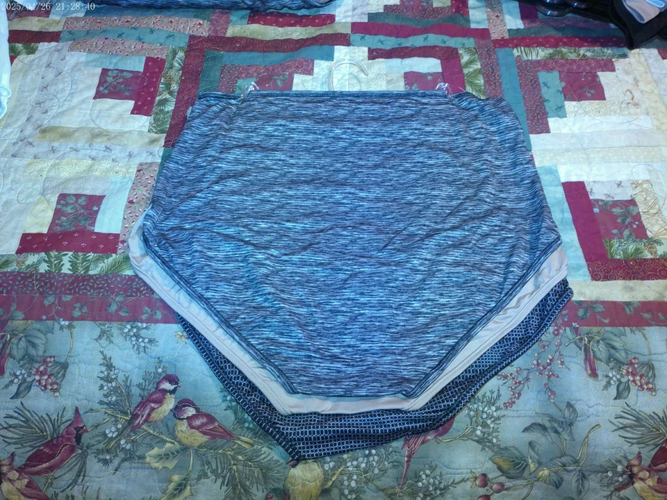 3 pares-2 bragas cortas de microfibra Olga 16030 con estampado negro y 1 nude *NUEVAS* L 7 Foto 3 de 4