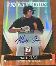 2011 Donruss Elite Extra Edition MATT DEAN #P-32 🔥 Blue Jays Autograph 🔥 /855