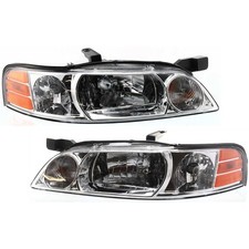 Headlight Set For 2000-2001 Nissan Altima Left And Right With Bulb 2pc