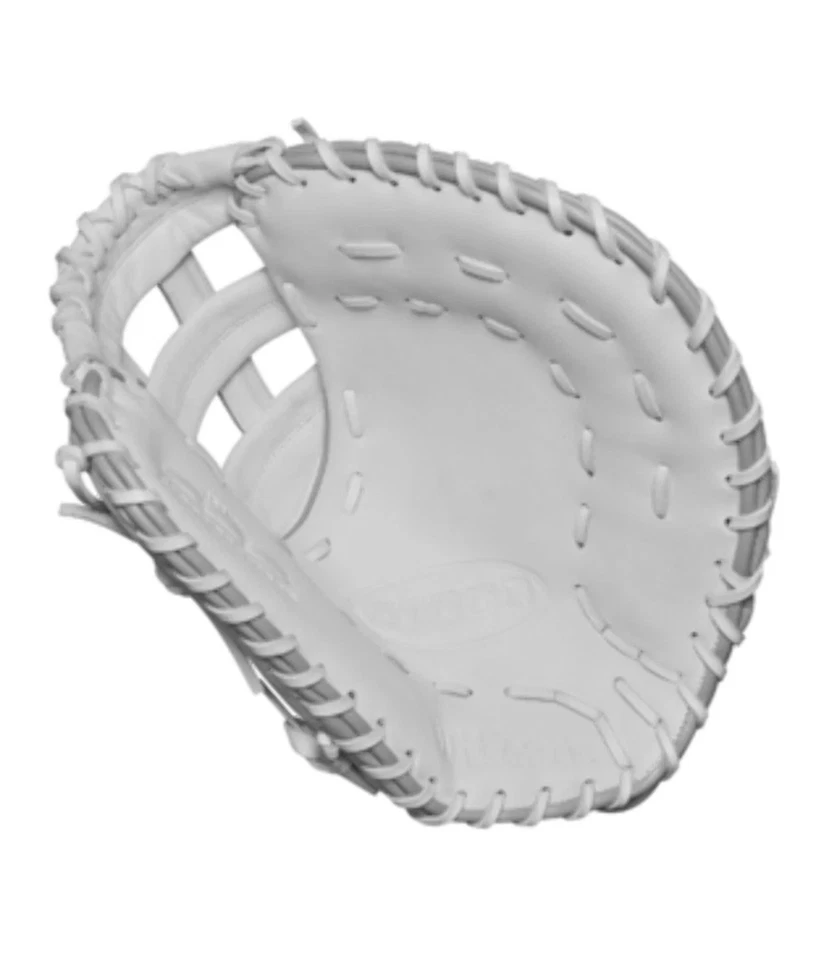 Перчатка для софтбола с быстрой подачей Wilson 2025 A1000FP 1620 белая/серая 12,5 дюйма WBW102598125 - Изображение 3 из 4