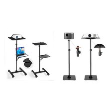 VEVOR Projector Stand with 360 Rotation and Dual Adjustable Shelves