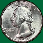 1954-S Washington Quarter Silver Brilliant Uncirculated BU Coin #40558