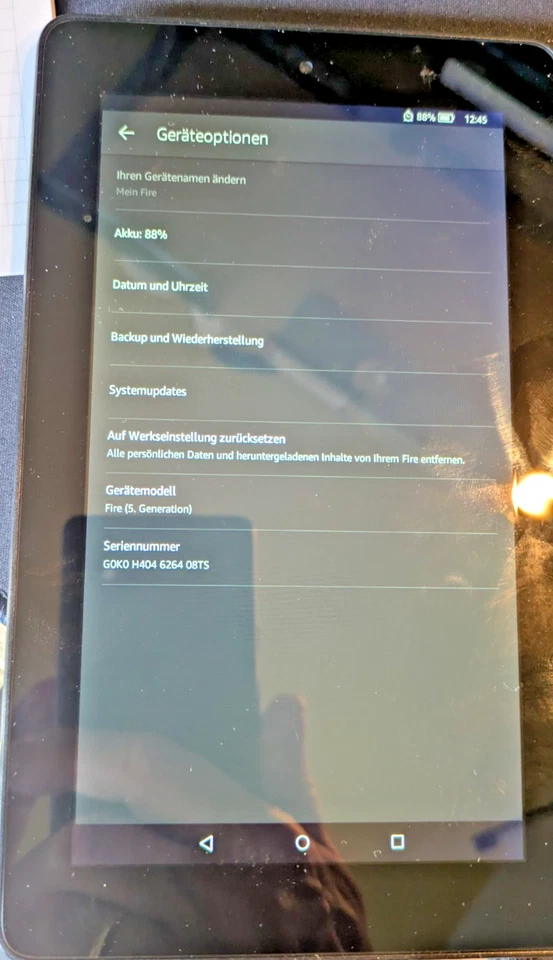 Amazon Fire-Tablet - 5. Generation, 8 GB, WLAN, 7 Zoll - Schwarz - gebraucht - Bild 4 von 4
