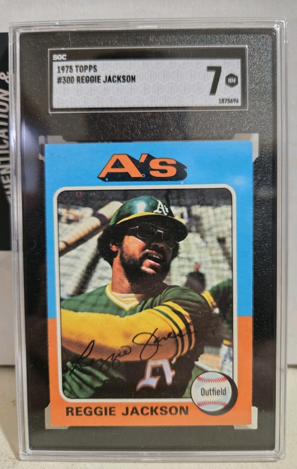 1975 Topps #300 Reggie Jackson SGC 7 NM HoF A's