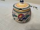 Early Poole Pottery 1920s lidded preserve pot 10 cm