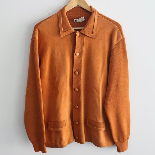 Vintage 1970s Coventry Ltd Orange Shirt Jacket Made in USA Workwear Shaket 70s
