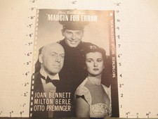 TV show movie photo 1950s MARGIN ERROR Milton Berle Joan Bennett Otto Preminger