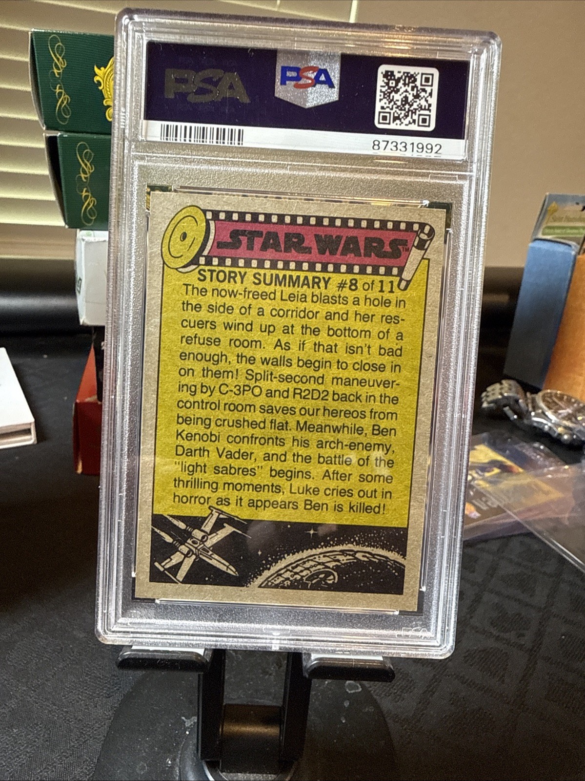 1977 STAR WARS #10 PRINCESS LEIA- CAPTURED Psa9 view 5