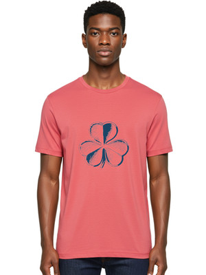 Lucky-Leaf Mens Graphic Tee, 100% Cotton, Casual Summer Wear