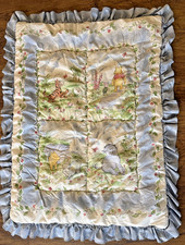 Vtg 1998 Classic Winnie The Pooh Crown Crafts Crib Quilt Comforter Blanket