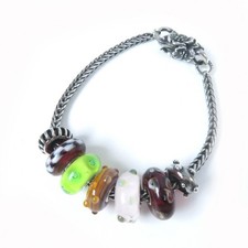 Trollbeads 7-Piece Bracelet Set Clasp Bead Charms SV925 Multicolor Women's Ex 