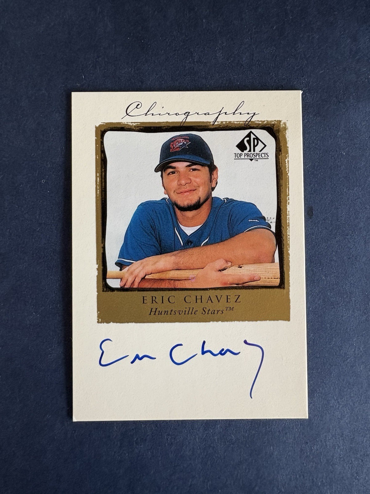 SP Top Prospects 1998 Eric Chavez Huntsville Stars Chirography Auto Signed