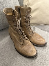 Modern Vintage Women s Lace Boots Size 8.5 Tan Hand Made