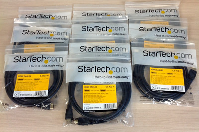 Lot of 10 StarTech HDMM2M High Speed Ultra HD HDMI Cable DMI to HDMI M/M 6.6 ft