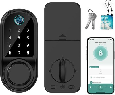 Smart Door Lock Bluetooth Biometric Fingerprint Touch Password Keyless Keypad US