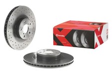 2x Bremsscheibe gelocht/innenbel. 09.9077.1X BREMBO für SUBARU OUTBACK FORESTER