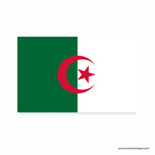 Algeria Flag Sticker Decal Car Bumper Truck Motorcycle Vinyl 5x3 USA Made