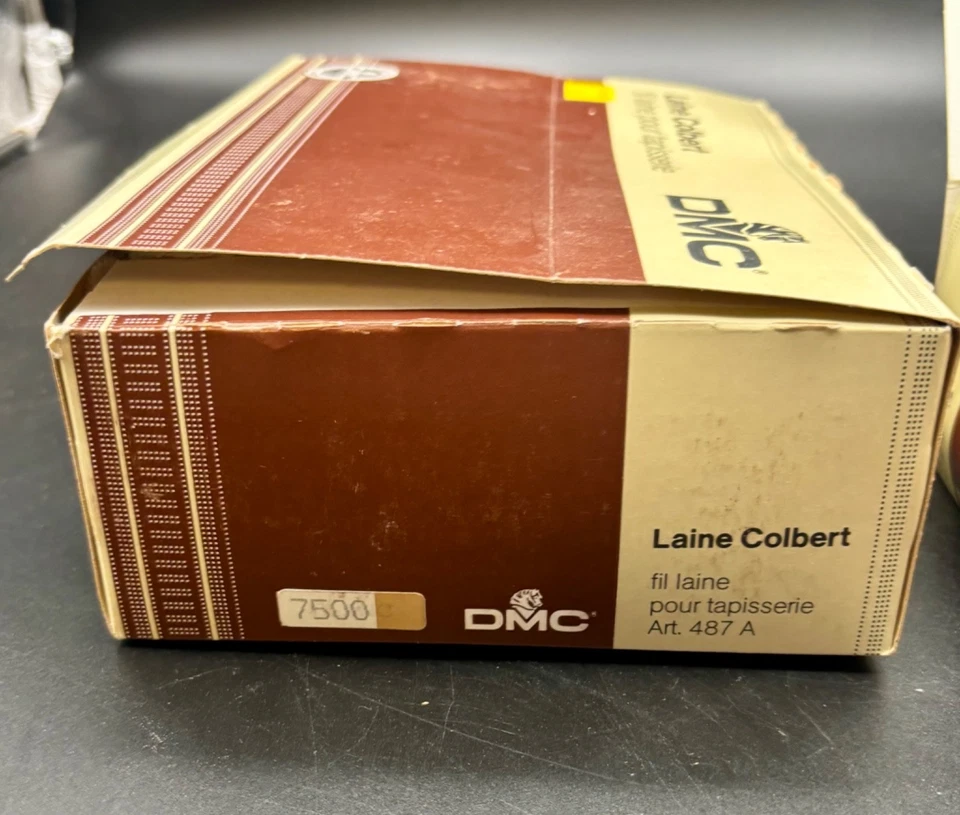 Vintage Laine Colbert DMC Beige Wool Needlpoint Tapestry #7500 13 Skeins NIB - Image 4 of 4