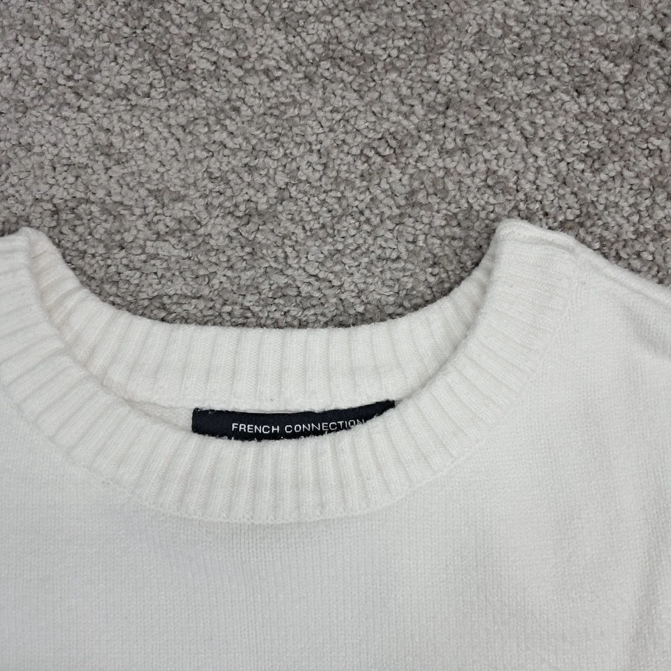 Suéter para mujer French Connection Essentials a rayas blanco grande Foto 3 de 4