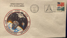 US SHUTTLE SPACE COVER STS-32 COLUMBIA LAUNCH KSC 9 JAN 1990 AS PICTURED