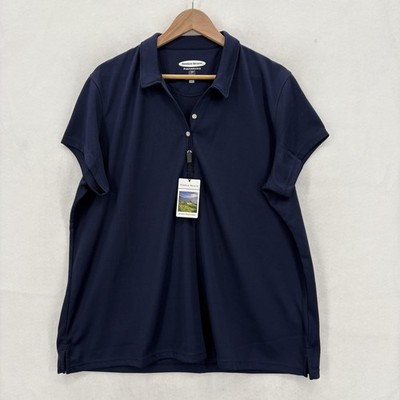 Pebble Beach Polo Shirt Mens 2XL Navy Blue Premier Performance Golf Sport NWT