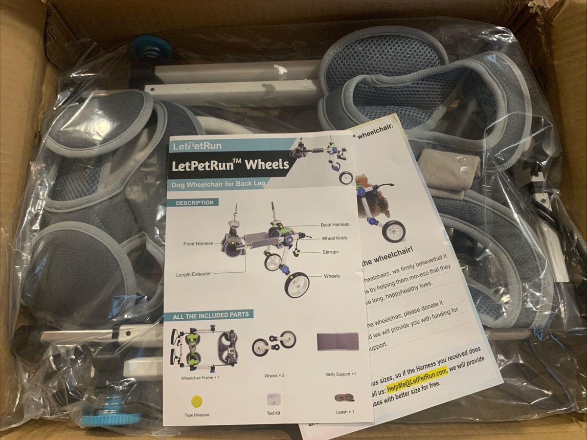 LetPetRun Dog Wheelchair, Adjustable Pet Wheelchair for Back Legs