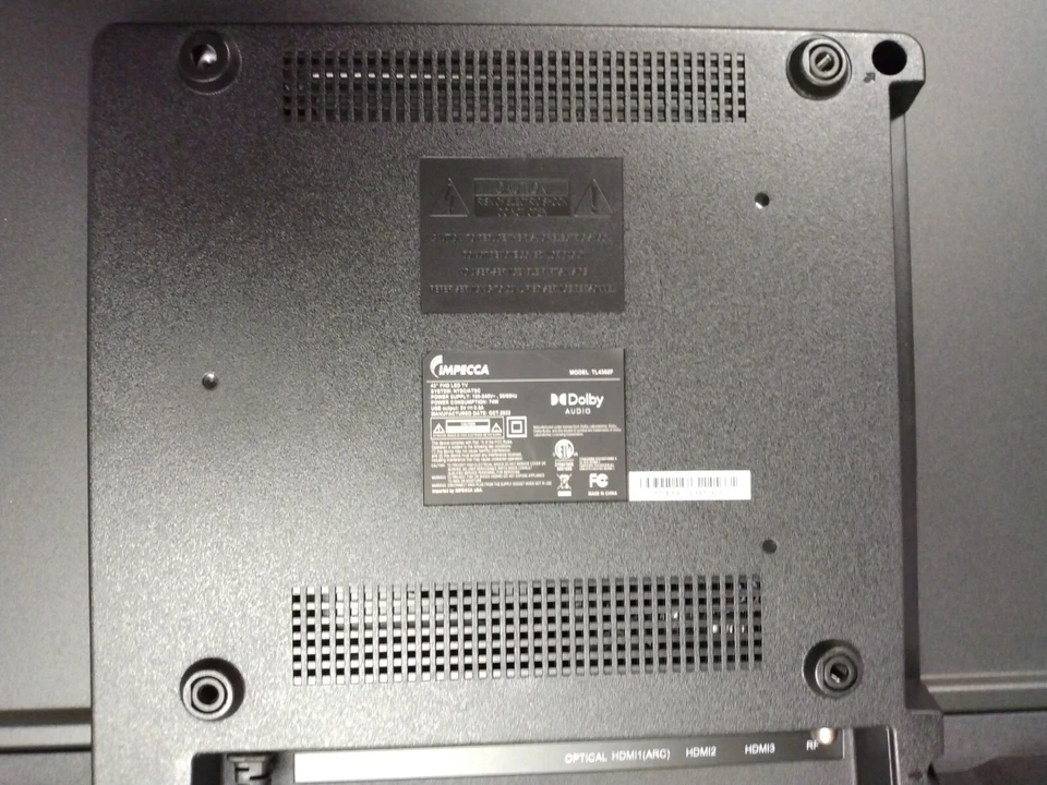 IMPECCA 43" HD TV 1080p, Dolby Audio Dolby Vision, Built in Speakers, BTL4302FOB - image 4 of 4