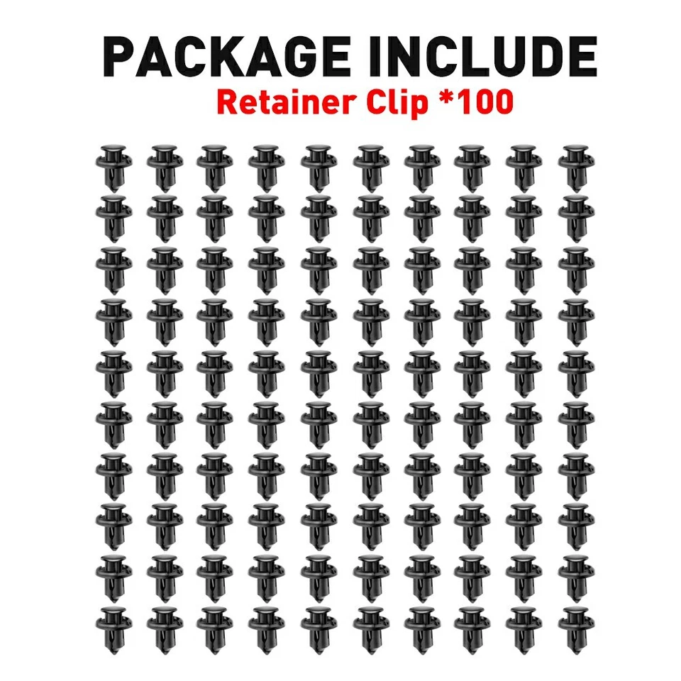 200x Clips Sujetador Parachoques Capó Guardabarros Retenedor para Honda Accord Civic CR-V de 10 mm Foto 4 de 4