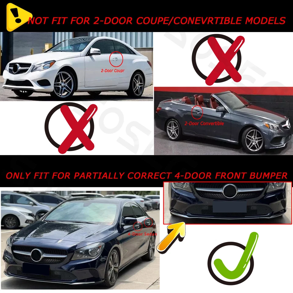 Parachoques delantero cromado moldura moldura para Mercedes-Benz W117 CLA 180 200 250丨2016-2019 Foto 2 de 4