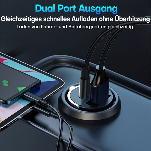 Zigarettenanzünder Metall 2 USB Ladegerät KFZ LKW Auto Ladeadapter Handy DHL - Bild 6 von 16