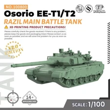 1/100 15mm WarGaming Military Model Kit Brazil Osorio EE-T1/T2 Main Battle Tank