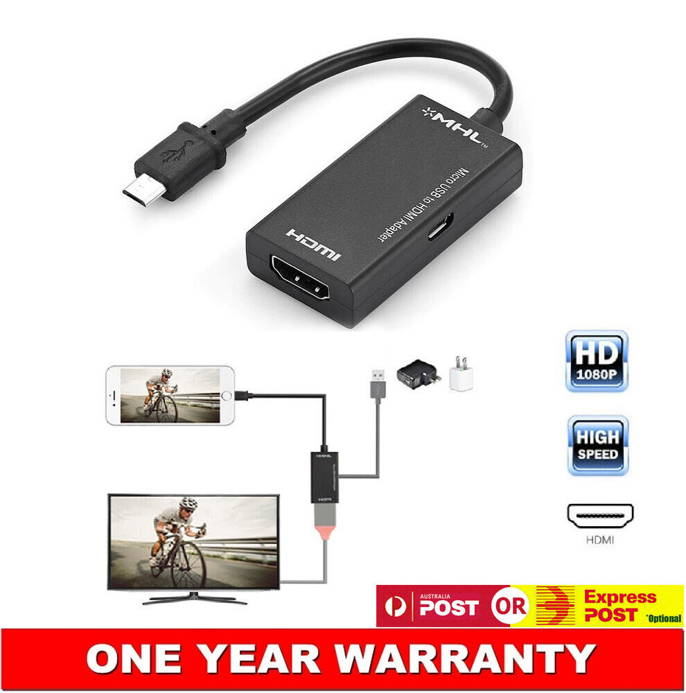 Micro USB 5-pin MHL to HDTV HDMI AV Adapter For Samsung Galaxy