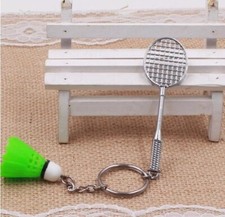 Badminton GREEN GREEN Racket Shuttlecock Keyring