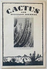 Cactus and Succulent Journal Vol. 33 N. 6 November-December 1961 - - L.Z.
