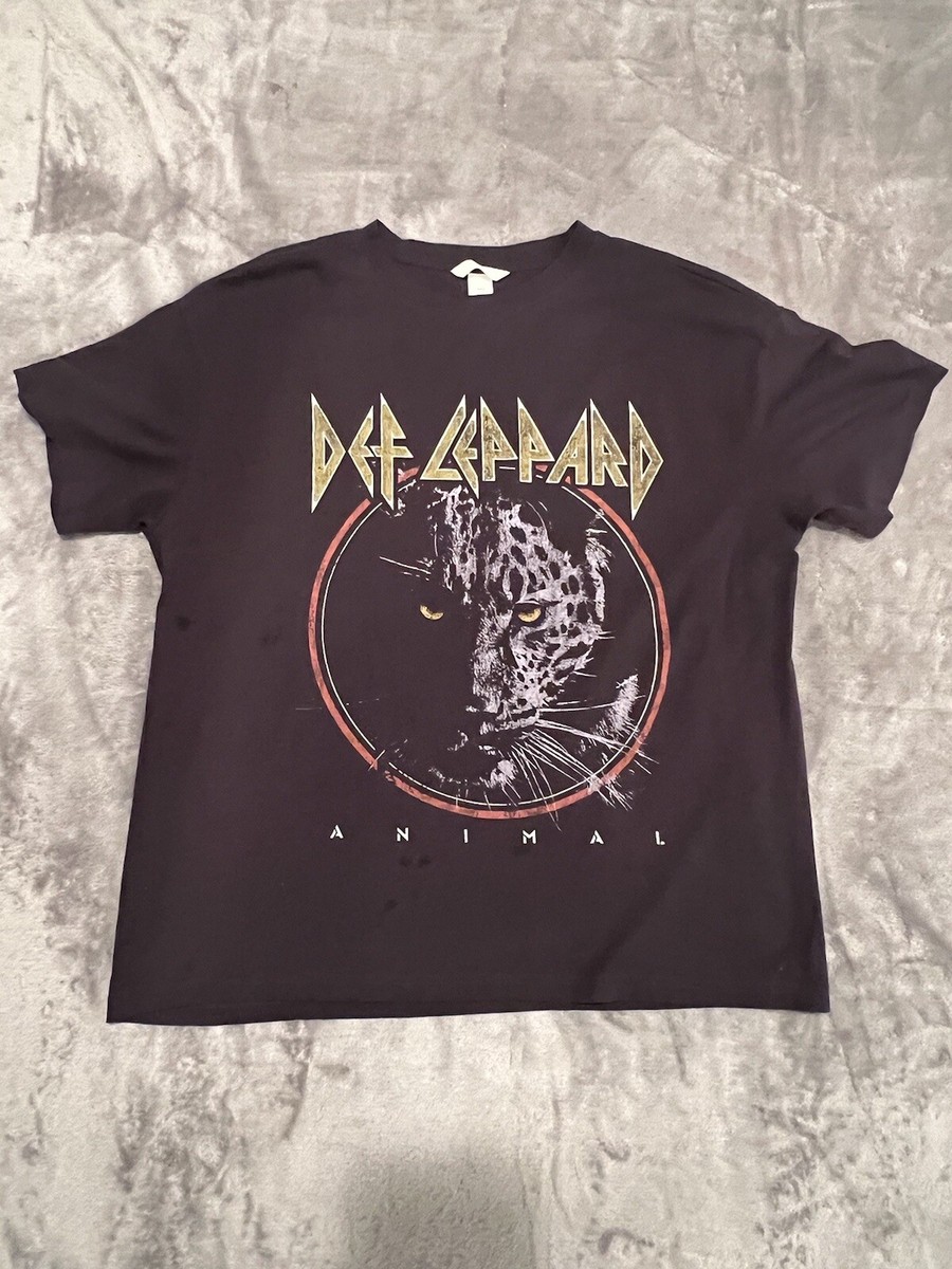 Def Leppard Shirt Adult Medium Black Graphic Bludgeon Riffola