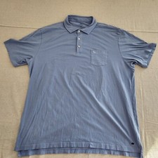 Peter Millar Polo Shirt Mens XXL Blue Seaside Wash Shirt Sleeve Stretch