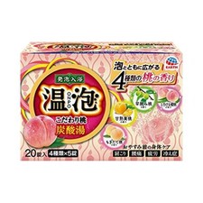 EARTH ONPO Bath Salts Carbonated Water Specialal Peach 4 Types x 5, 20 Tablets
