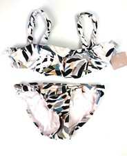 O  Neill, Girl  s Nora Flounce Bikini Set, Multicolored Swimsuit Set, Size 8