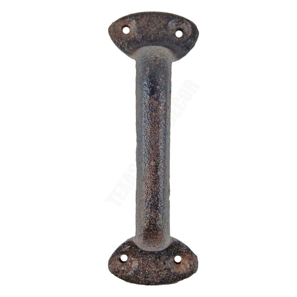 2 manijas de puerta de hierro fundido rústico estilo antiguo puerta de granero cobertizo puerta gabinete tirador Foto 3 de 4