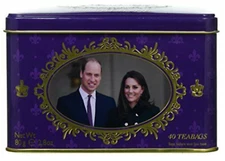 Duke & Duchess of Cambridge English Breakfast Tea 40 teabags Metal Tin 2.8oz
