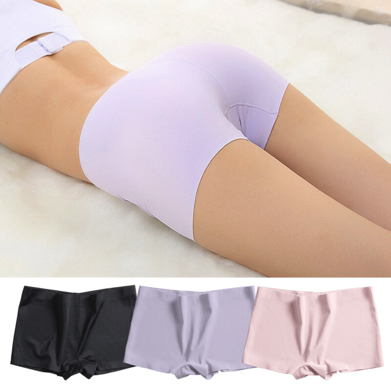 Lady Ice Silk Seamless Boxer Briefs Comfortable Soft Underwear Lingerie