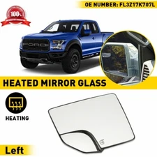 For 2015-2020 Ford F150 Heated Rear View Side Mirror Glass Left Driver Side