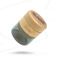 RAW Rolling Papers Natural Wood Grinder - Light Black - 65mm - Fine Grind