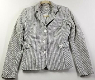 Veste Blazer Femme Isaac Mizrahi Navy - Taille S, Détail Couture, Occasion Très Bon état