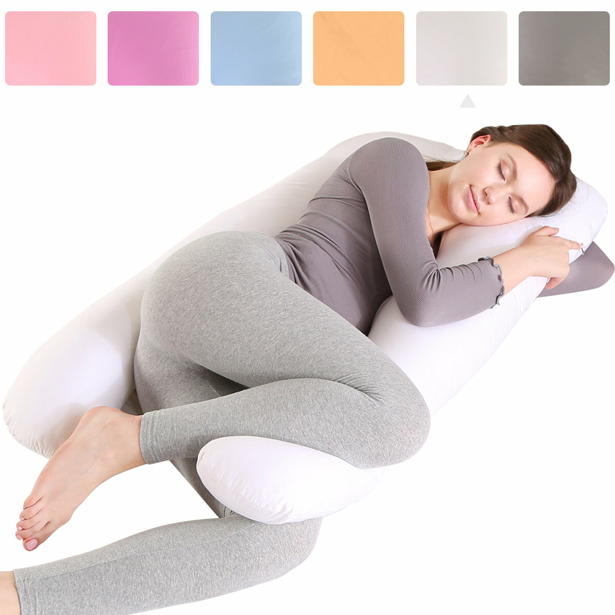 J/u-shape Full Body Pillow 100% Cotton Maternity Support Pil