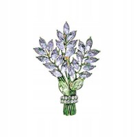 Pinets Bezaubernde Brosche Blume Lavendelbouquet Brosche Mit Zirkonen