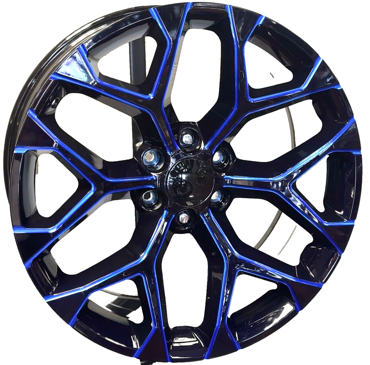 20” Black Blue Milled OE 5668 Snowflake SFO Wheels fits 2026 RAM